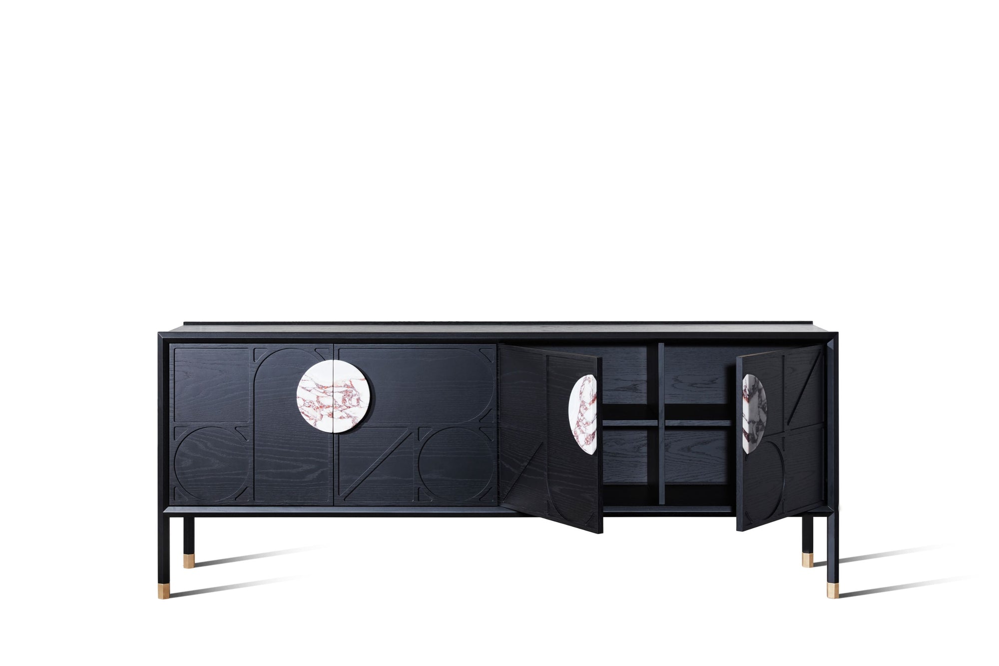 Tapestry Buffet with marble handles - Zuster Furniture