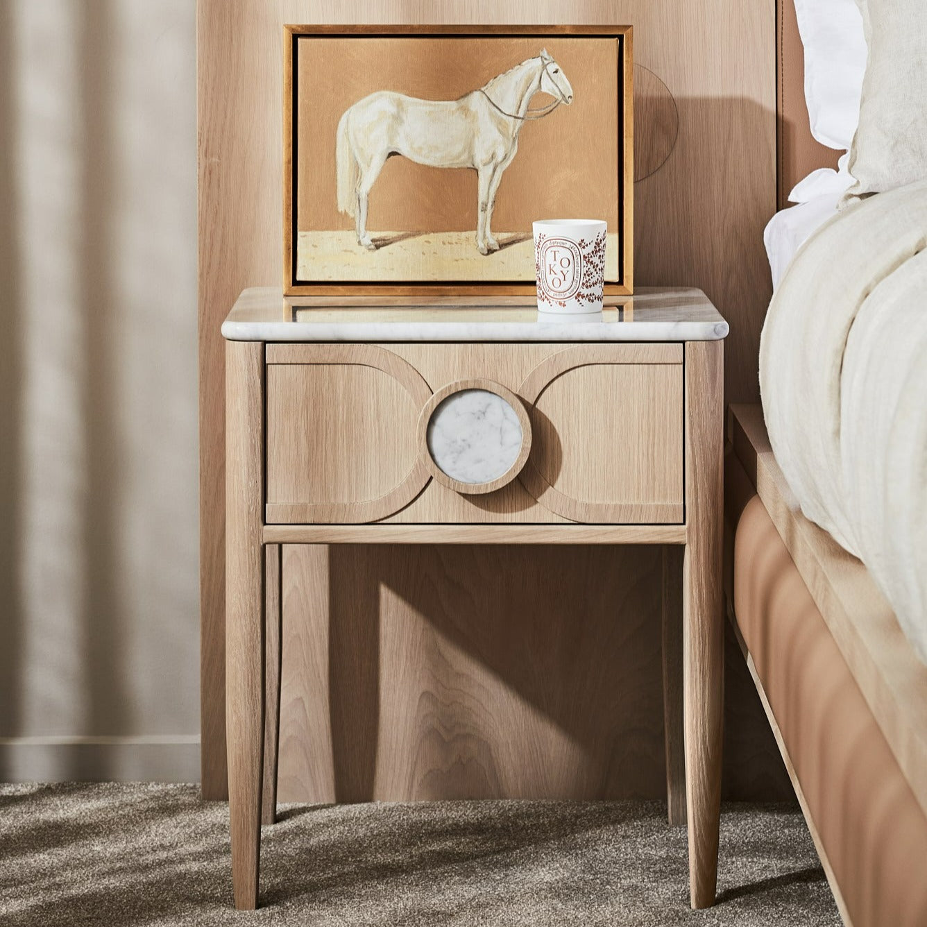 Victoria Marble Bedside Table - Zuster Furniture
