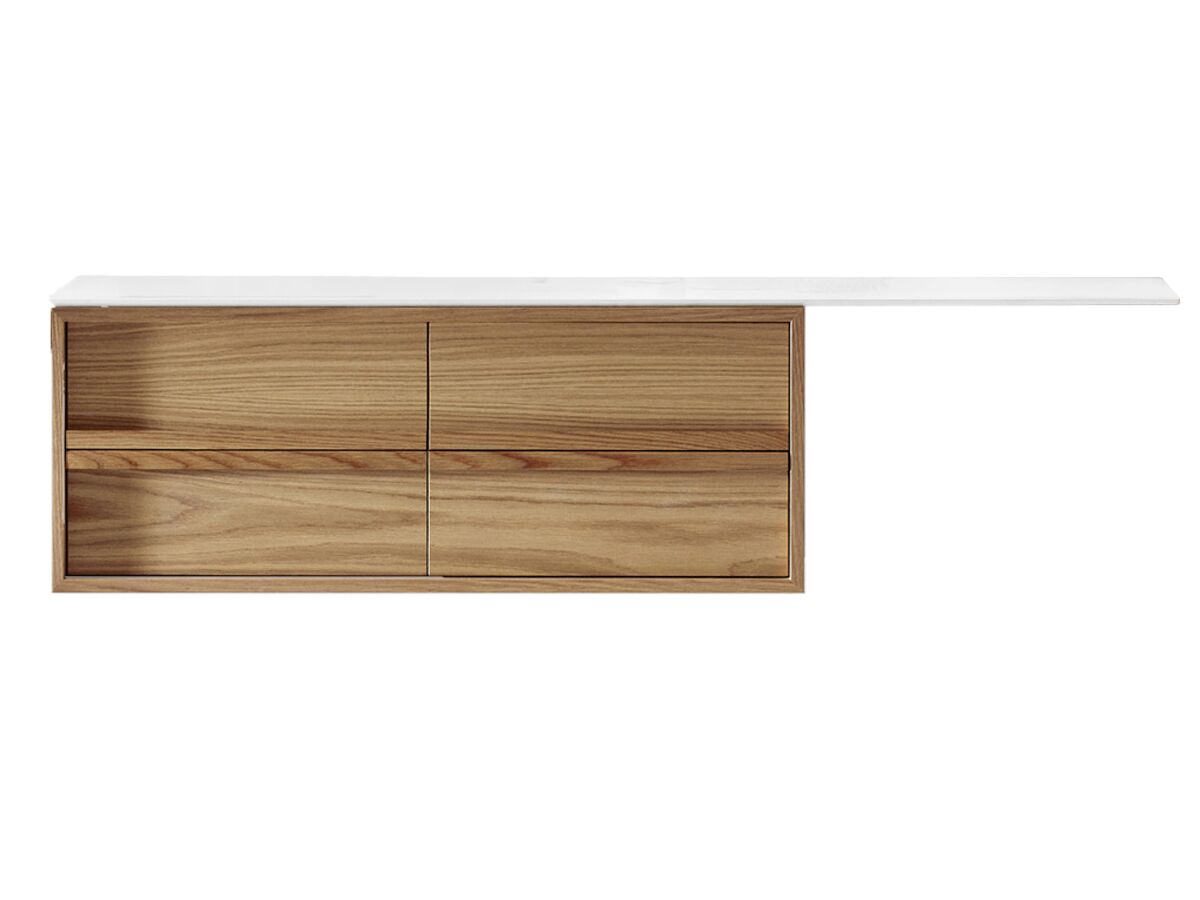 ISSY Z8 Butterfly Vanity Unit 4 Drawers Extended Top LHS/ RHS 1500 - Zuster Furniture