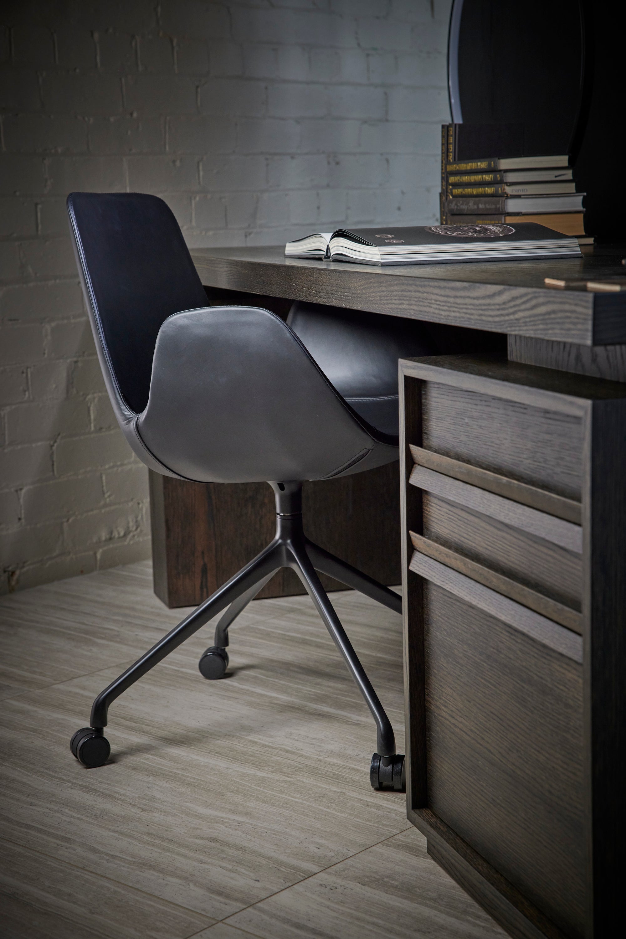 Hero Desk With File Drawers - Zuster Furniture