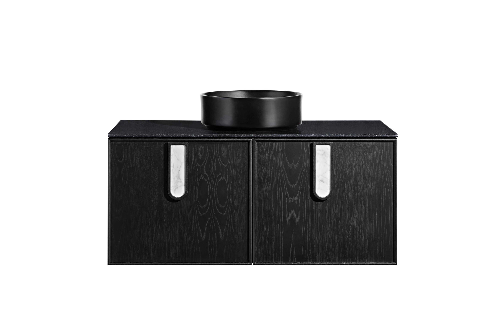 ISSY Adorn Above Counter / Semi Inset Wall Hung vanity with drawers Petite Handles 1000 - Zuster Furniture