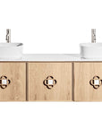 ISSY Adorn Above Counter / Semi Inset Wall Hung vanity with drawers Petite Handles 1500