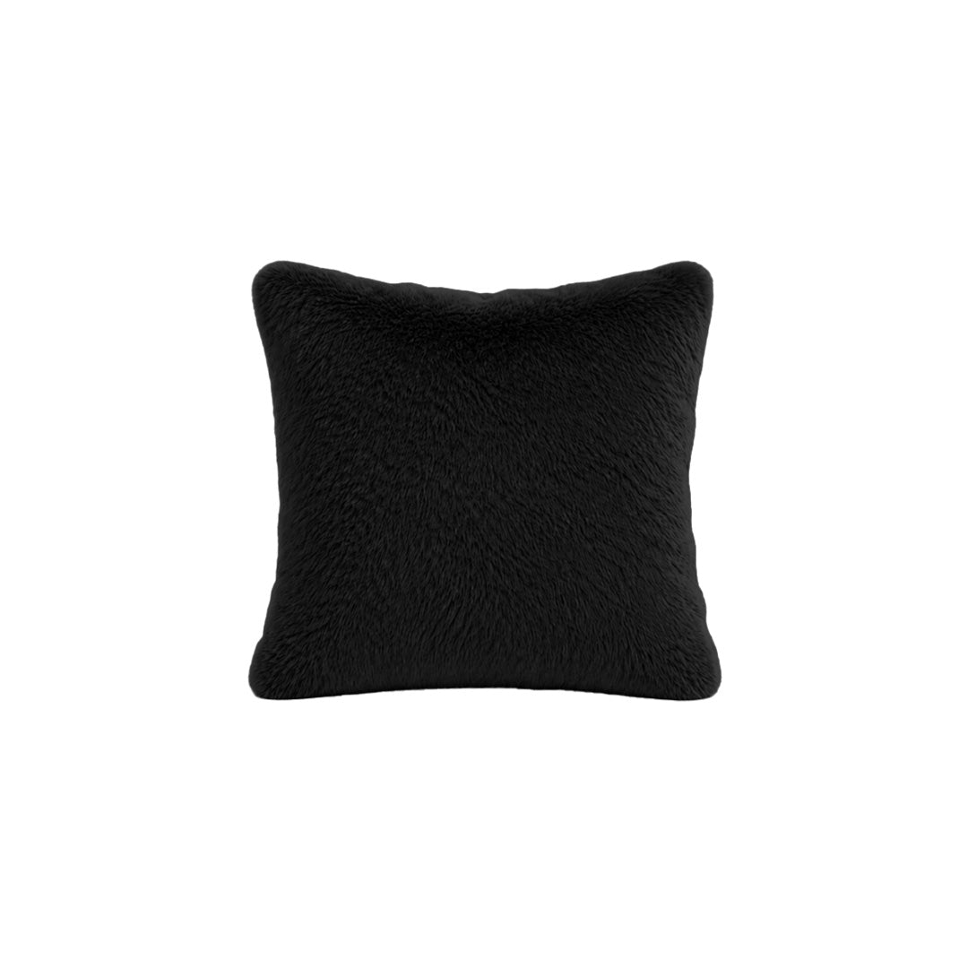 Cushion | Faux Fur Black 400 x 400