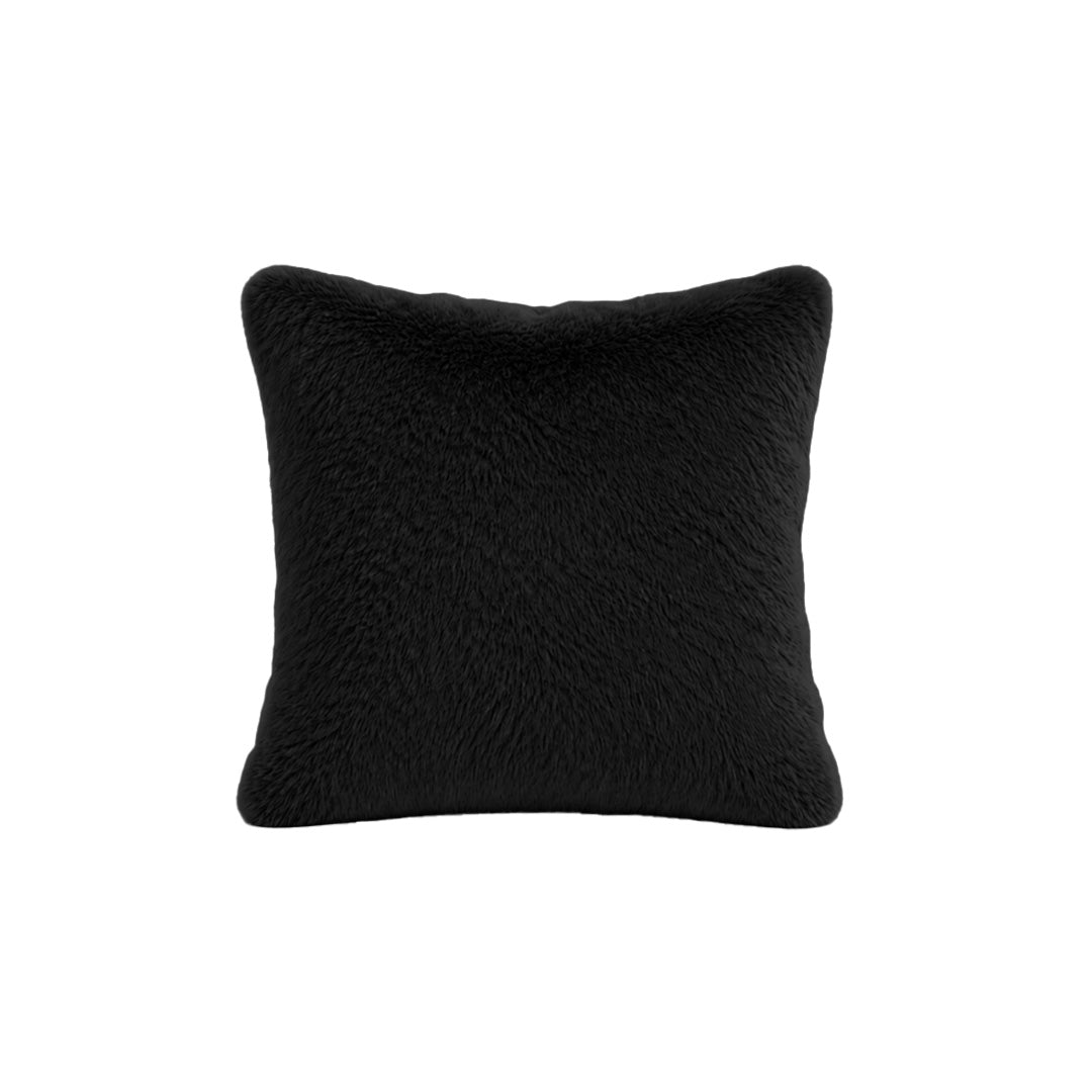 Cushion | Faux Fur Black 500 x 500