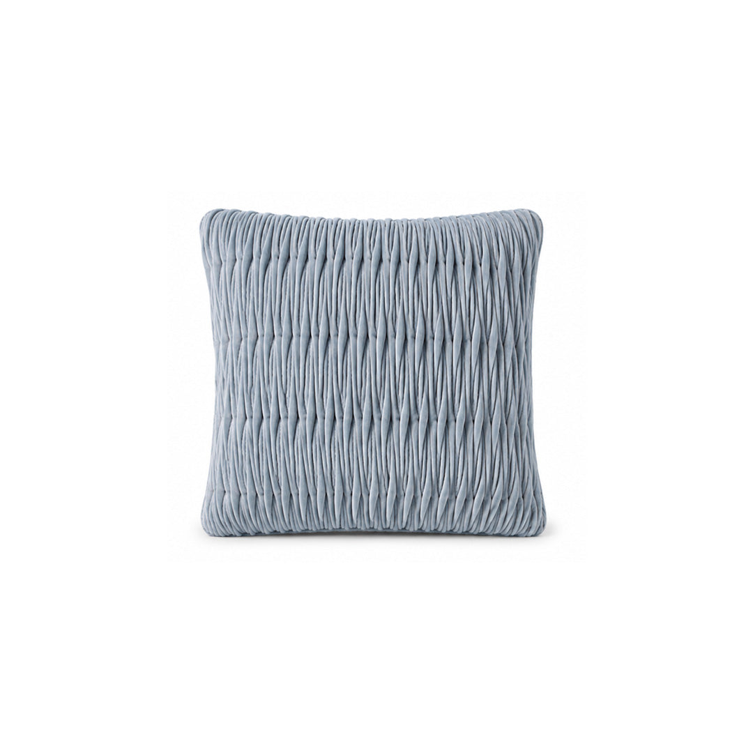 Cushion | Velvet Blue Ostrich Ribbon Stitch 400 x 400