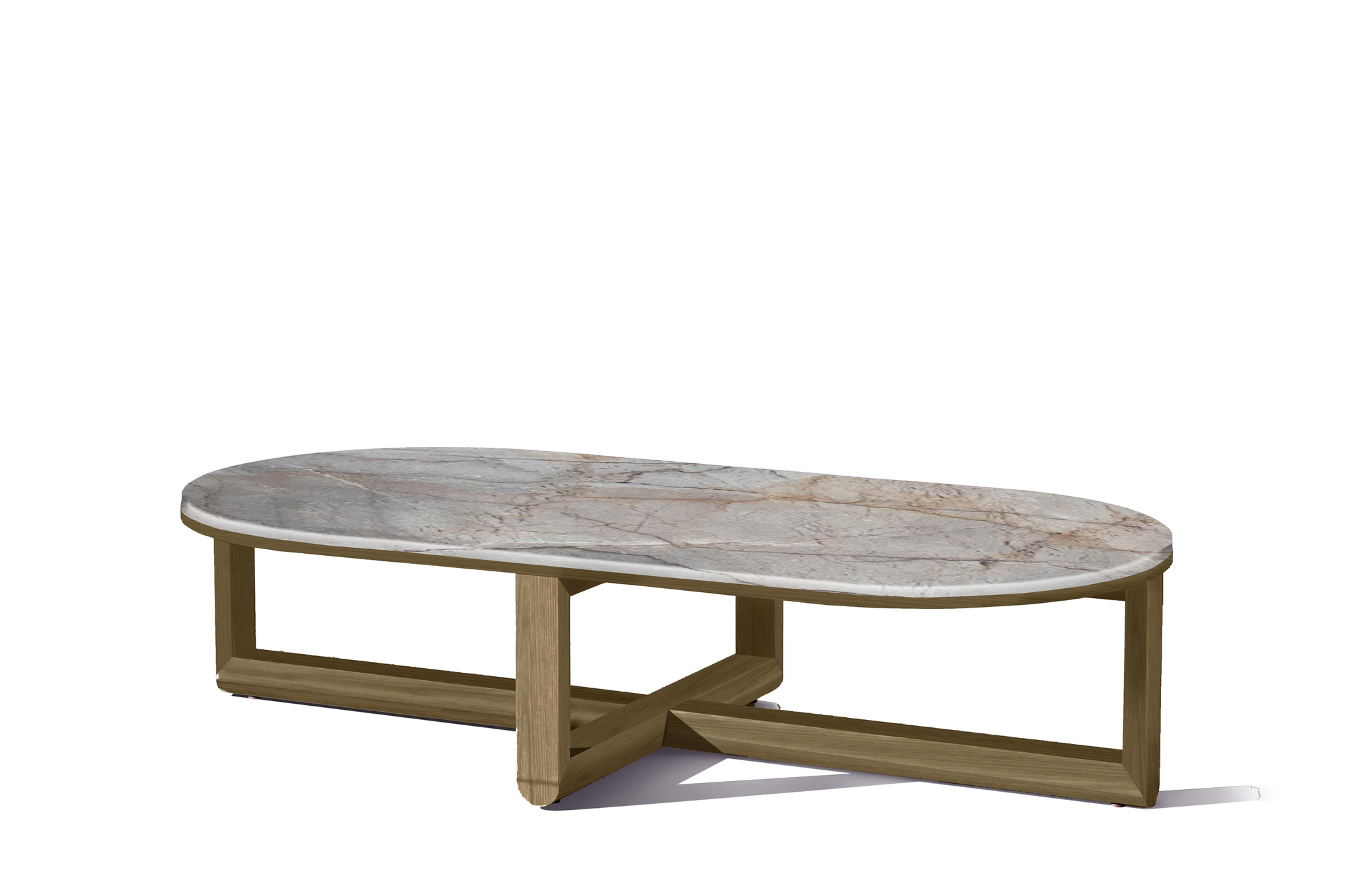 Cloud Oval Marble Coffee Table