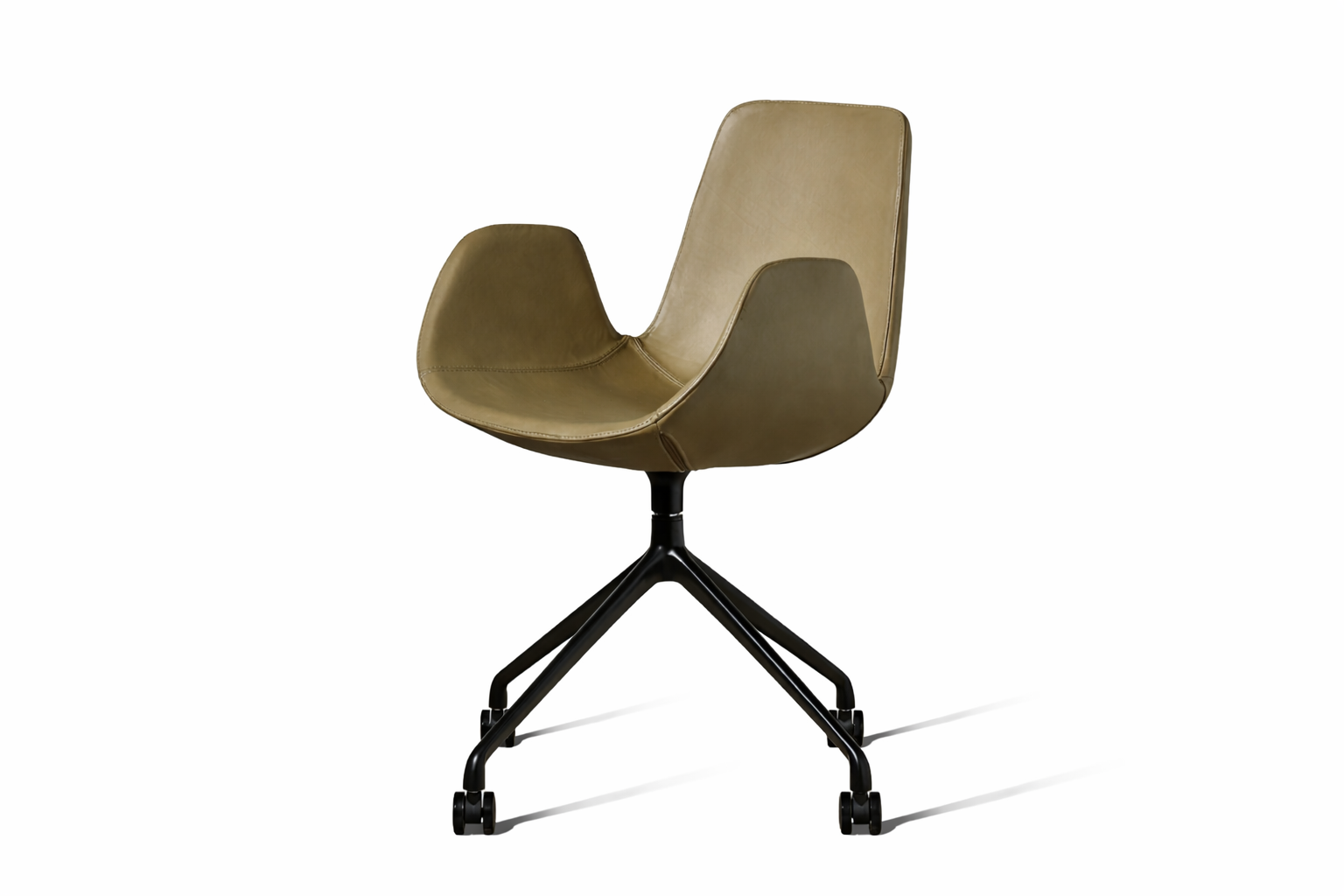 Cloud Boardroom Chair with Castors - Genuine Leather