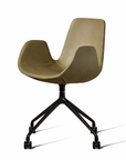 Cloud Boardroom Chair with Castors - Genuine Leather