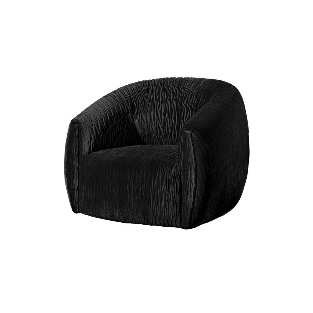 Cloud Swivel Armchair Midnight Ribbon Stitch Zuster Furniture