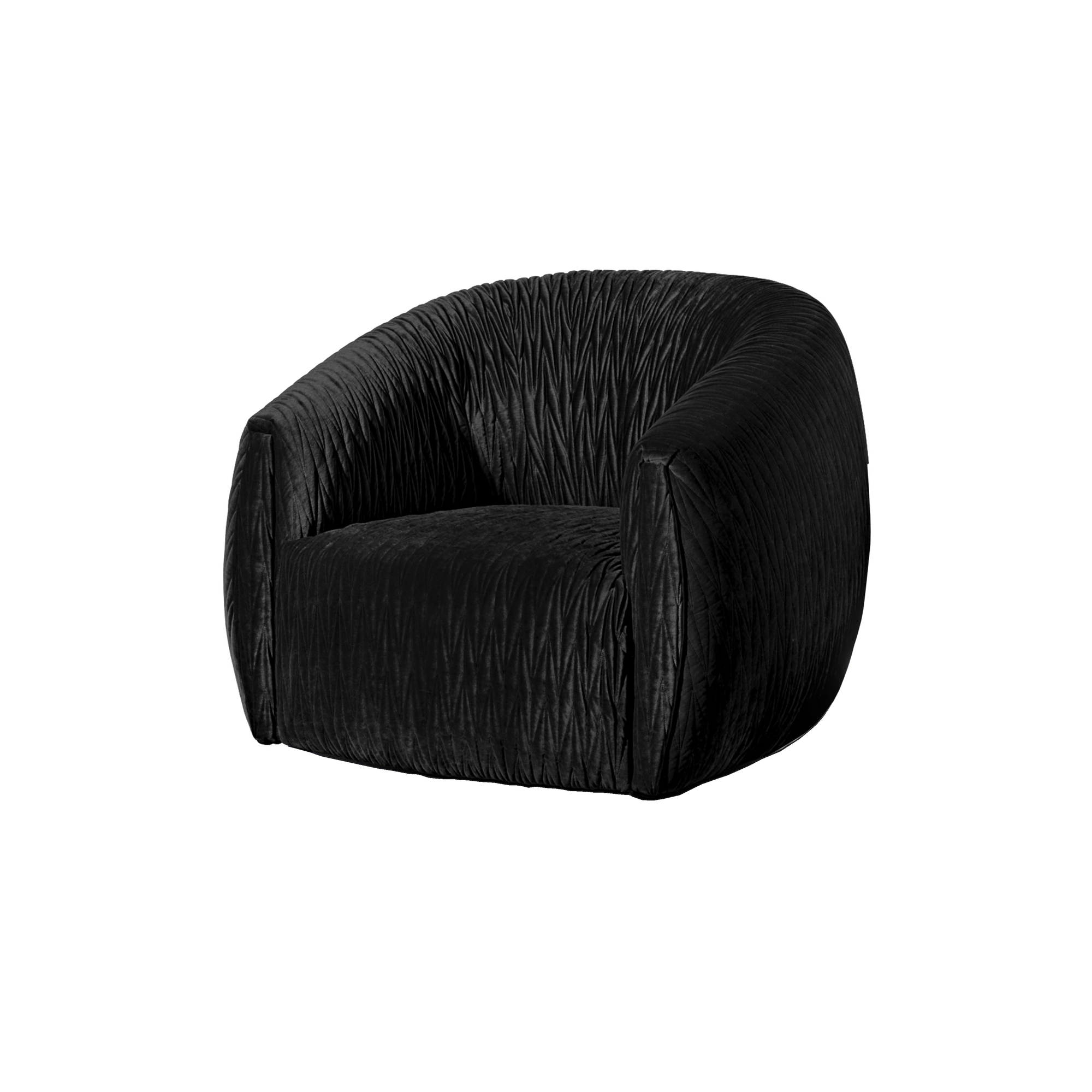 Cloud Swivel Armchair - Midnight Ribbon Stitch - Zuster Furniture