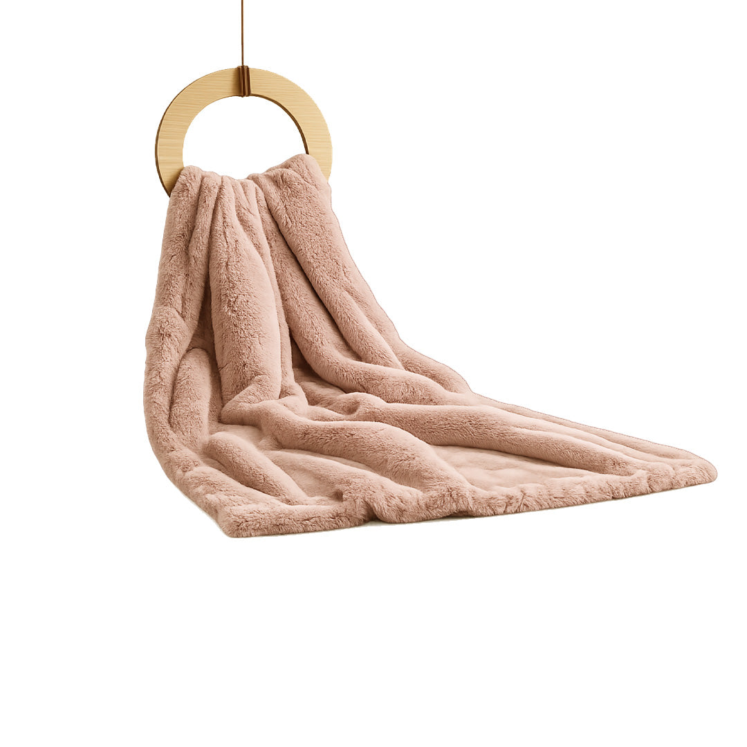 Fur Throw | Faux Fur Caramel - King Size
