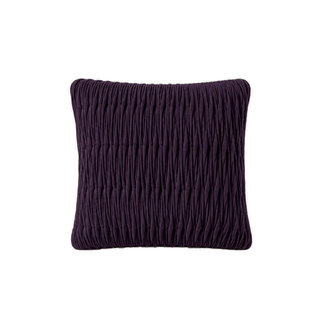 Cushion | Velvet Eggplant Ribbon Stitch 500 x 500