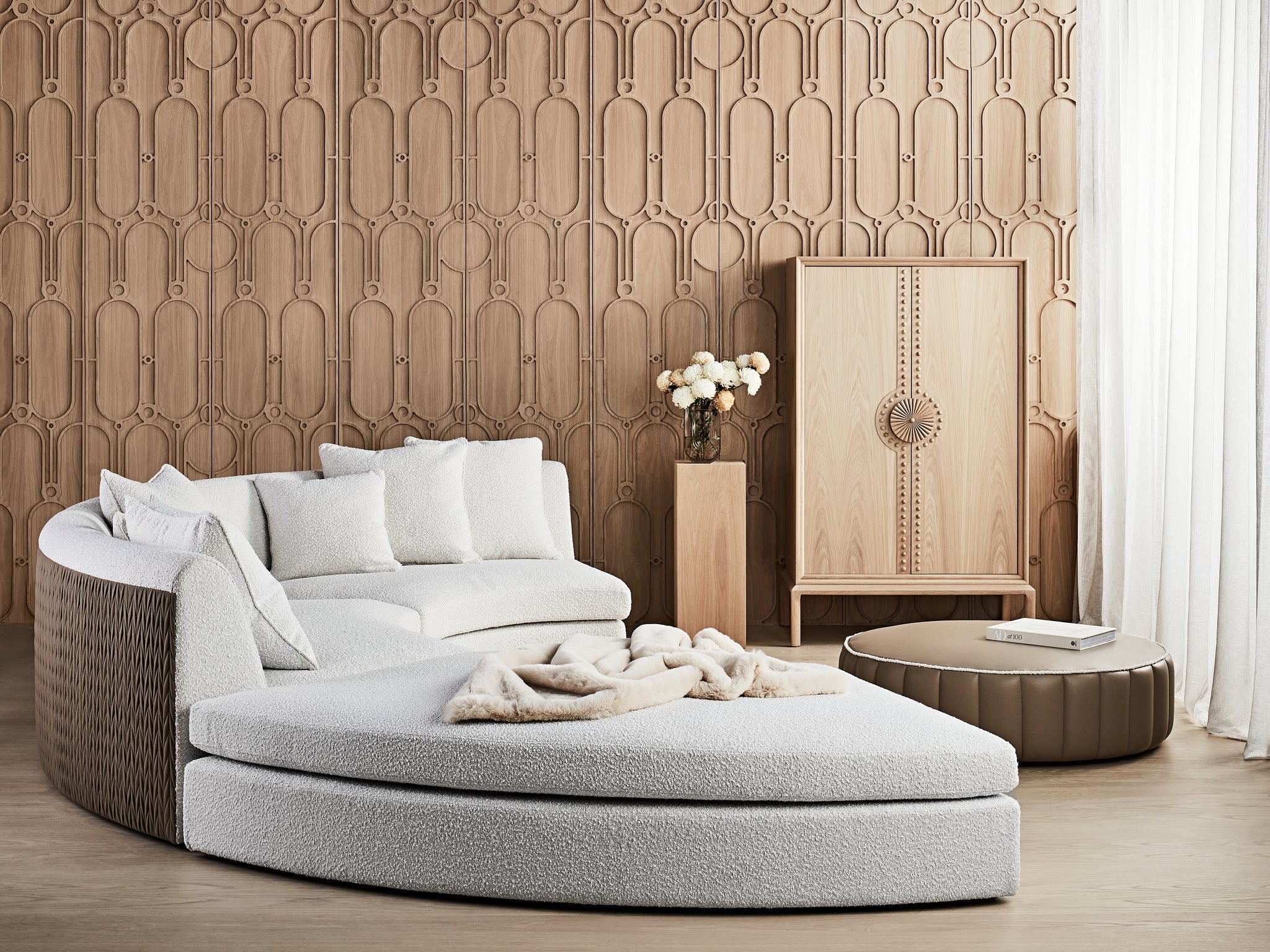 Flow Circular Sofa with Ottoman - Zuster Furniture