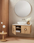 ISSY Adorn Above Counter / Semi Inset Wall Hung vanity with doors Petite Handles 1000