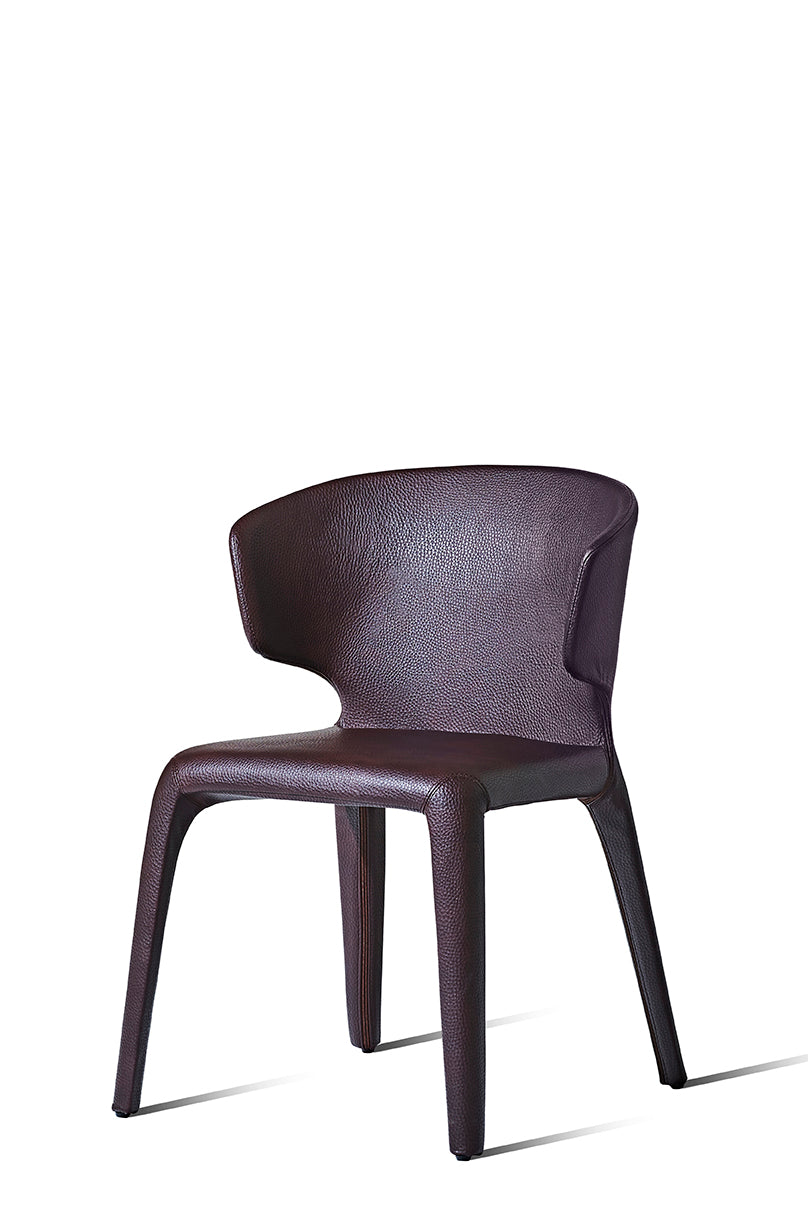 Husk Dining Chair, Burgundy Faux Leather - 60% OFF - Zuster Furniture