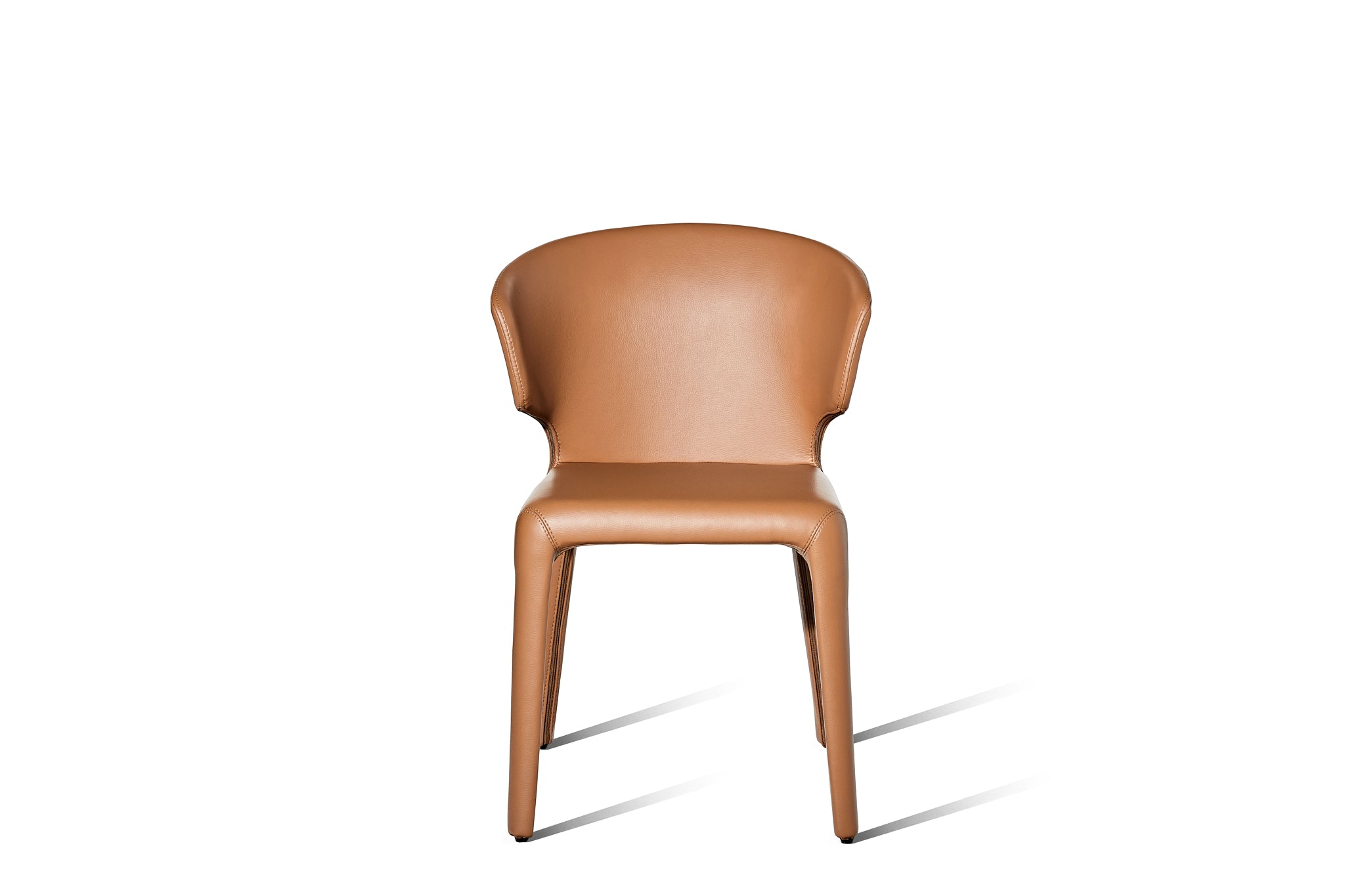 Husk Dining Chair, Chestnut Faux Leather - 60% OFF - Zuster Furniture