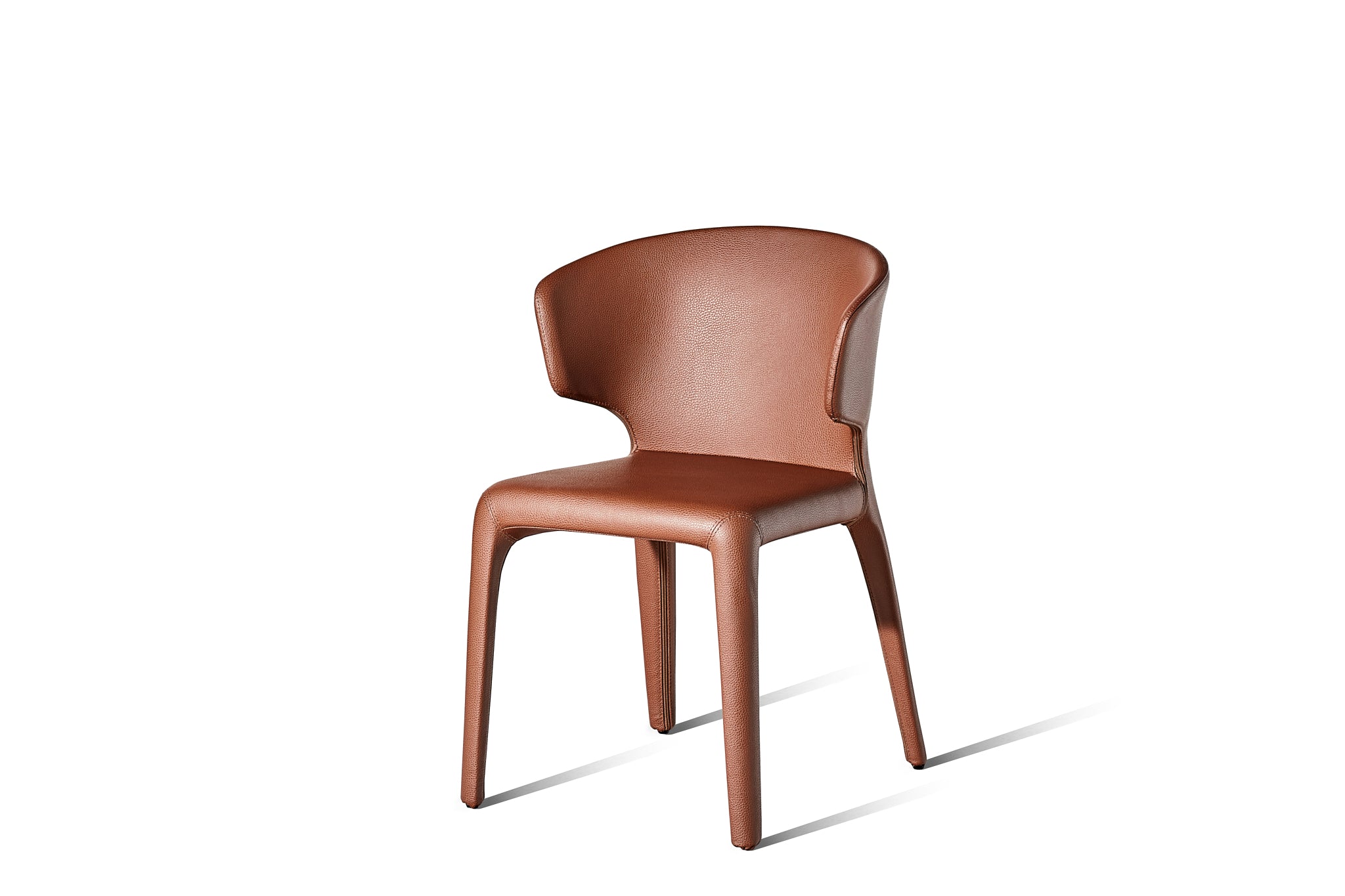 Husk Dining Chair, Tan Faux Leather - 60% OFF - Zuster Furniture