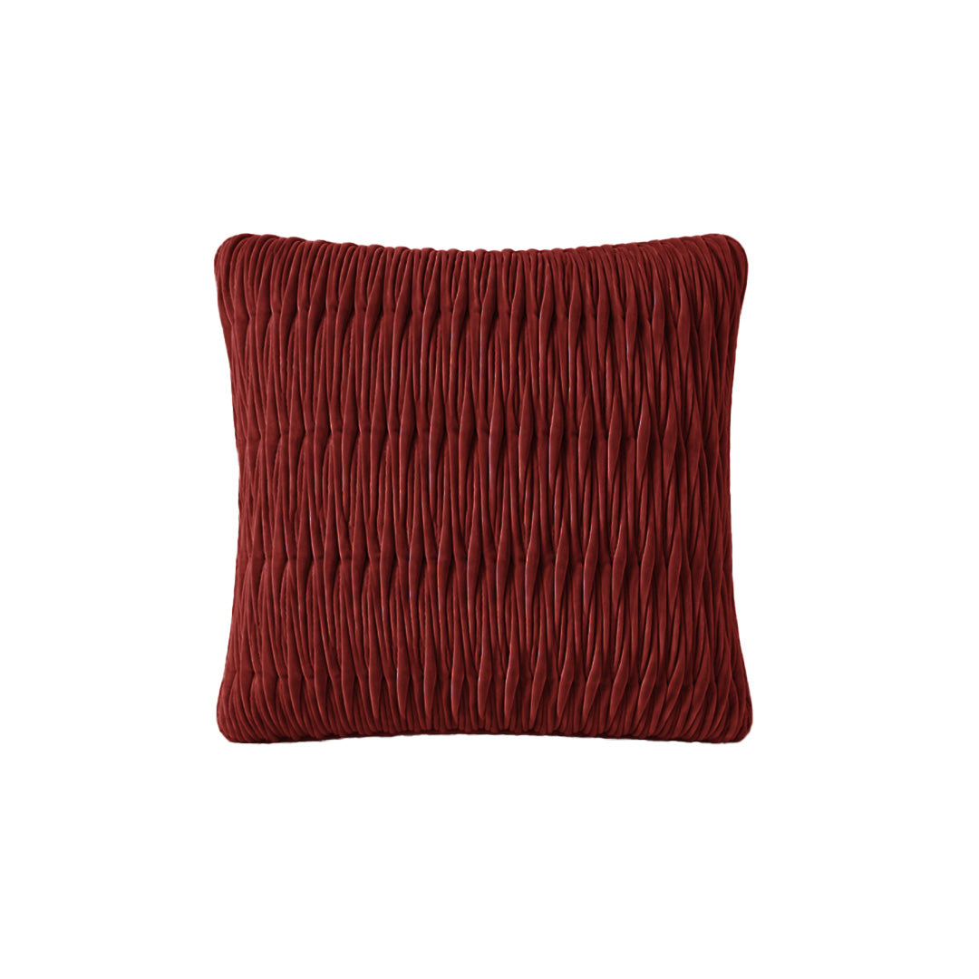 Cushion | Velvet Helenium Rust Ribbon Stitch 500 x 500