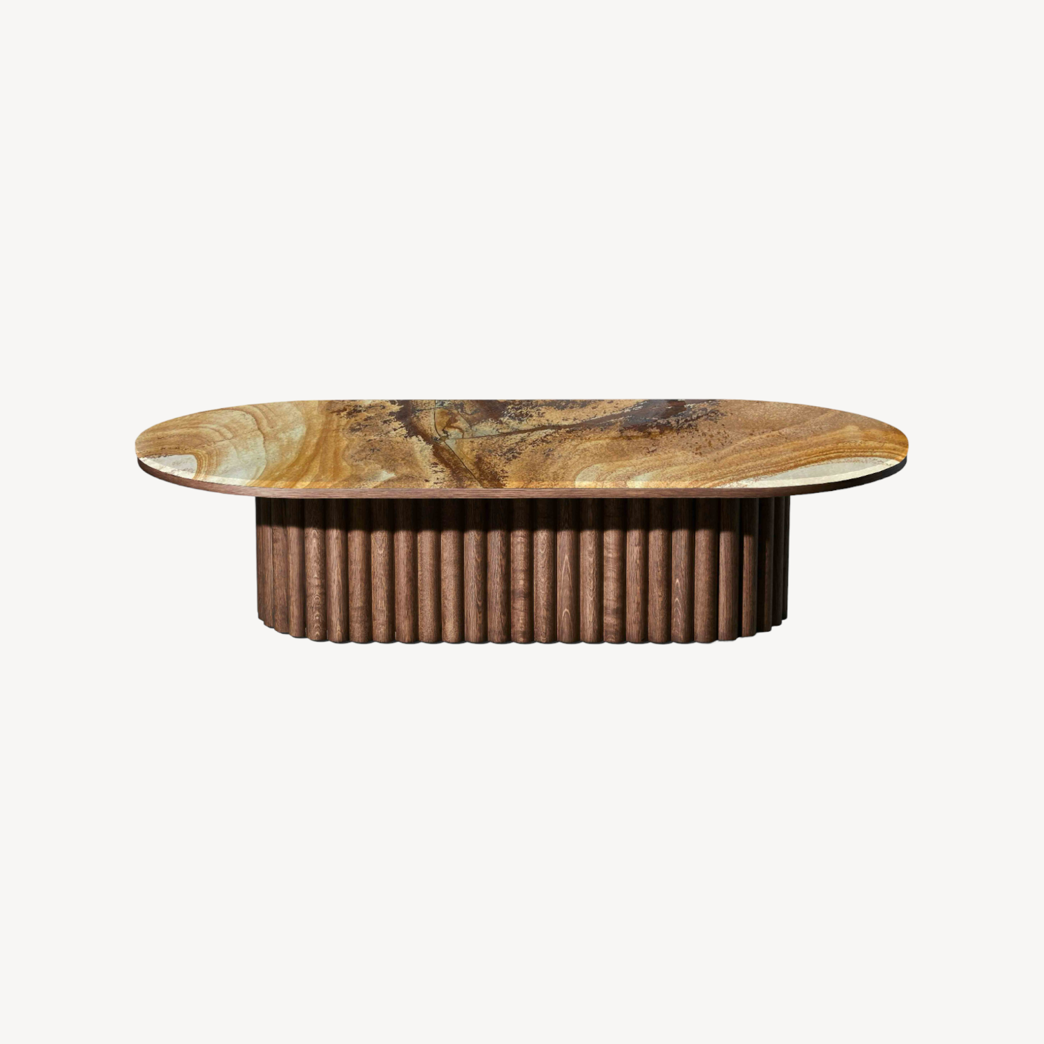 Jewel Oval Marble Coffee Table - Zuster Furniture
