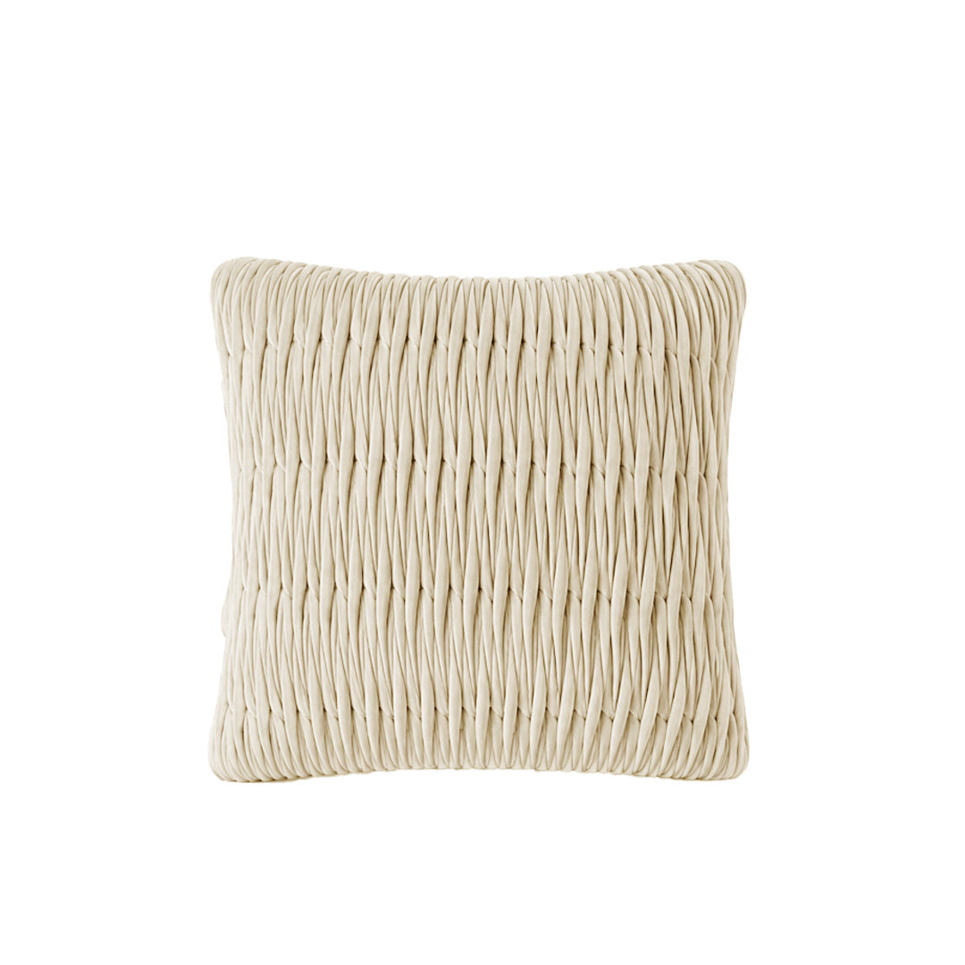 Cushion | Velvet Latte Ribbon Stitch 500 x 500