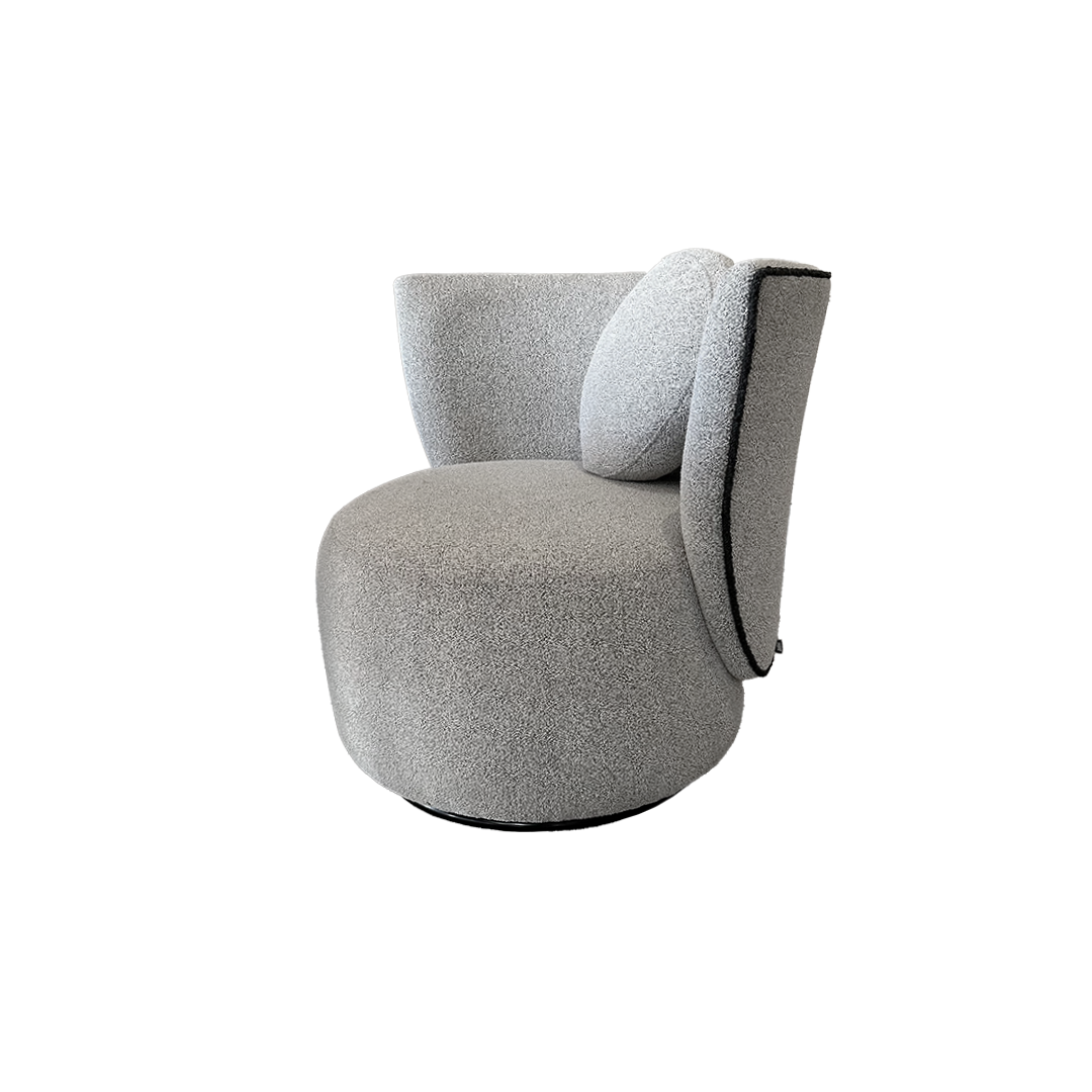 Maxima Armchair - Moost dust and Ebony Piping