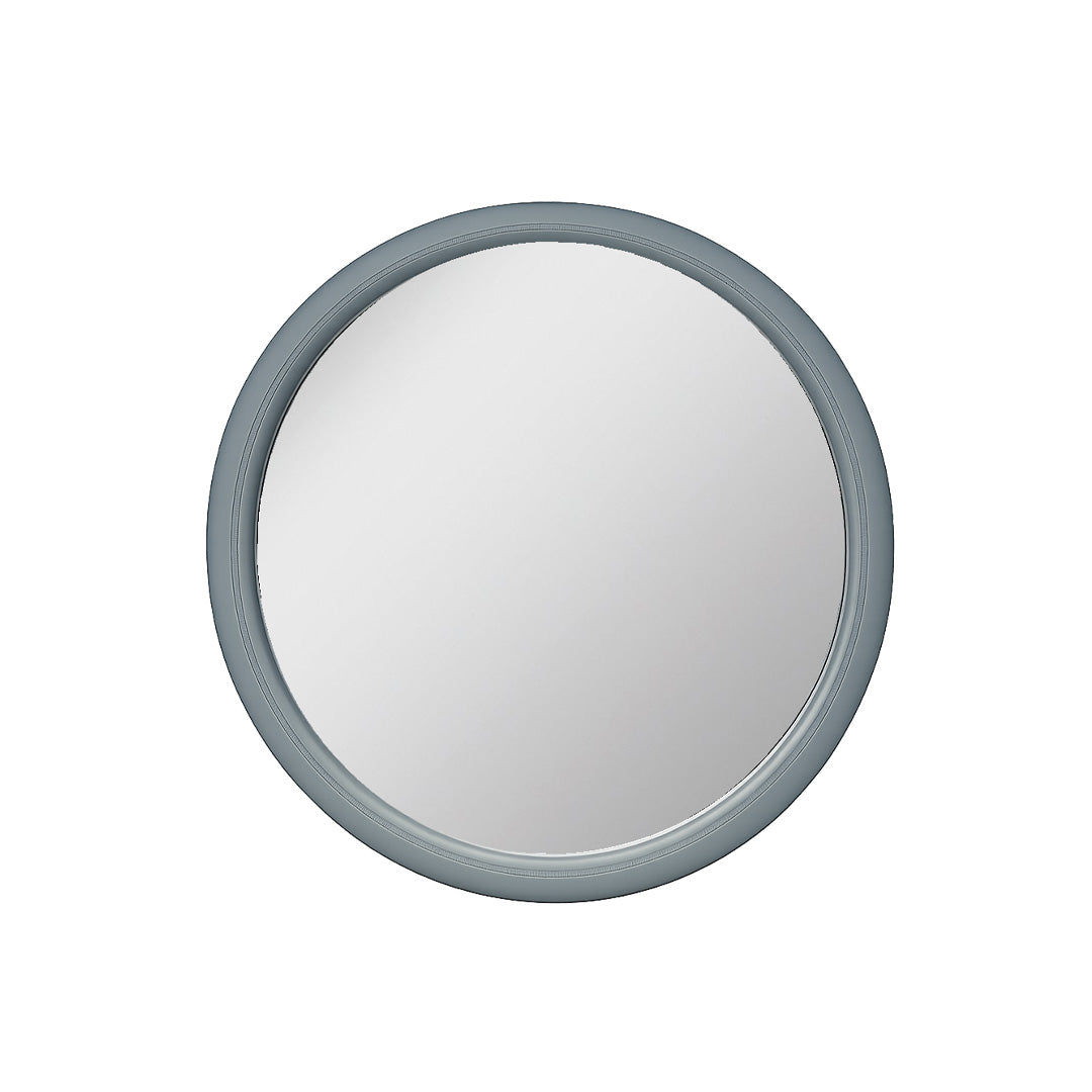 Opal Round Leather Mirror – Zuster Furniture