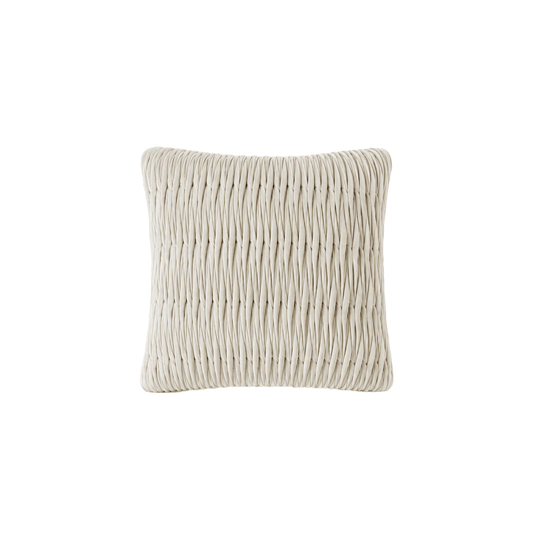 Cushion | Suede Cloth Oatmeal Ribbon Stitch 400 x 400