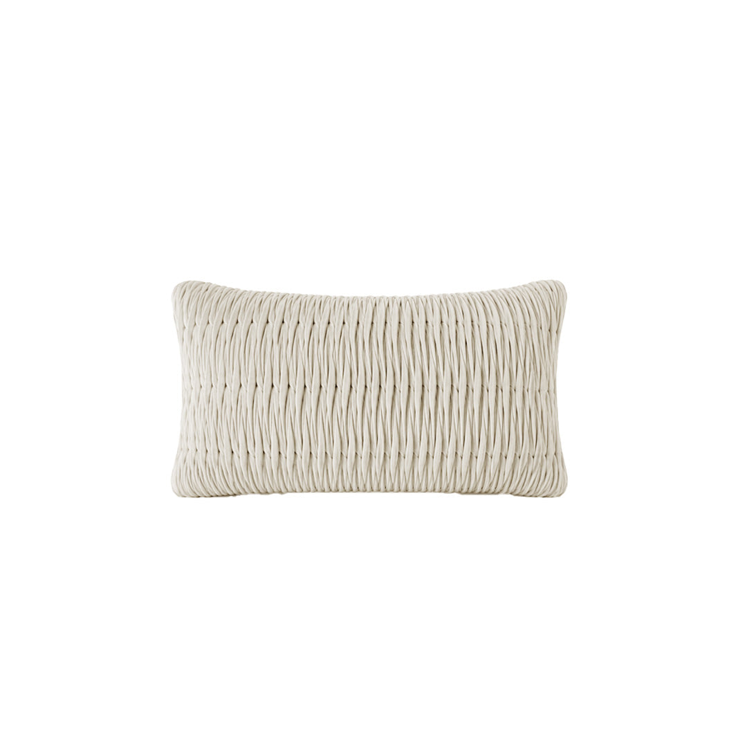 Cushion | Suede Cloth Oatmeal Ribbon Stitch 500 x 300