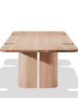 Opal Curve Dining table- 3m long Blonde Oak