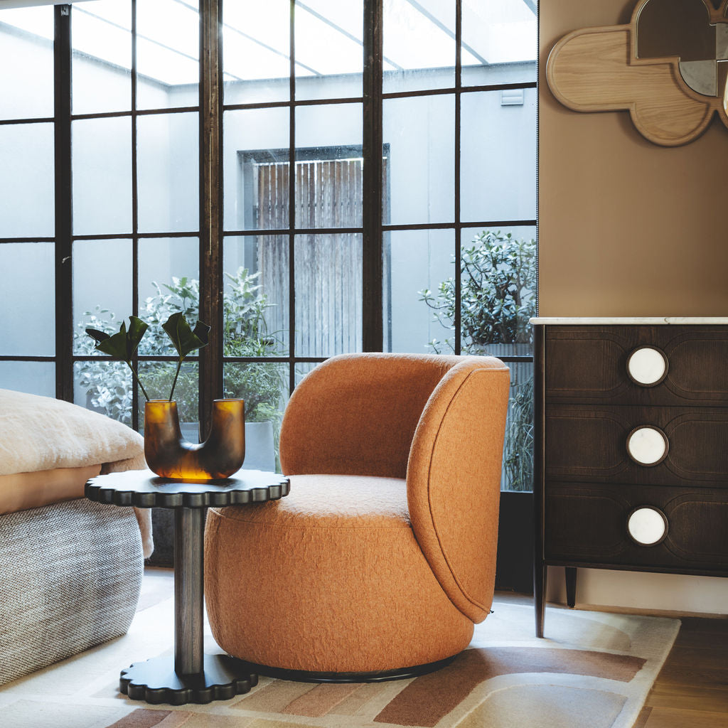 Rosette Armchair in Grainscape Ochre
