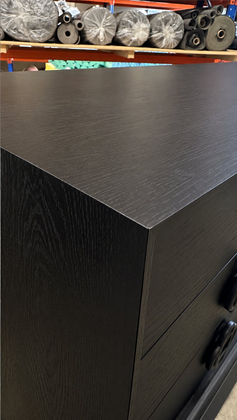 Rosette Chest of Drawers- Mink Finish