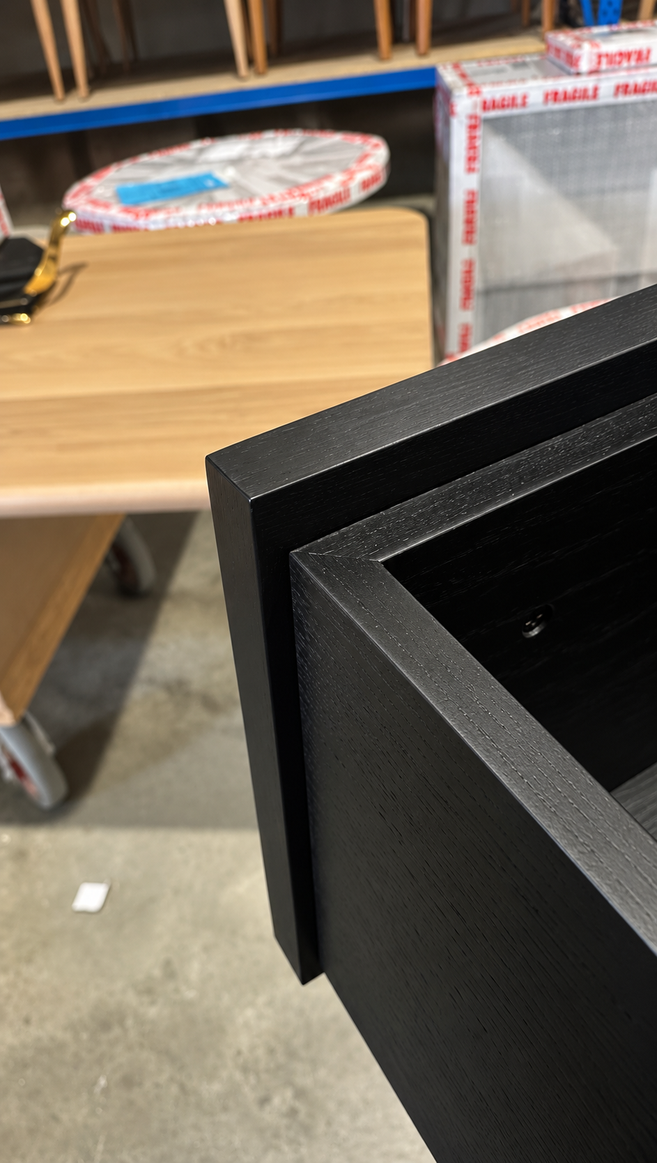 Rosette Chest of Drawers- Mink Finish