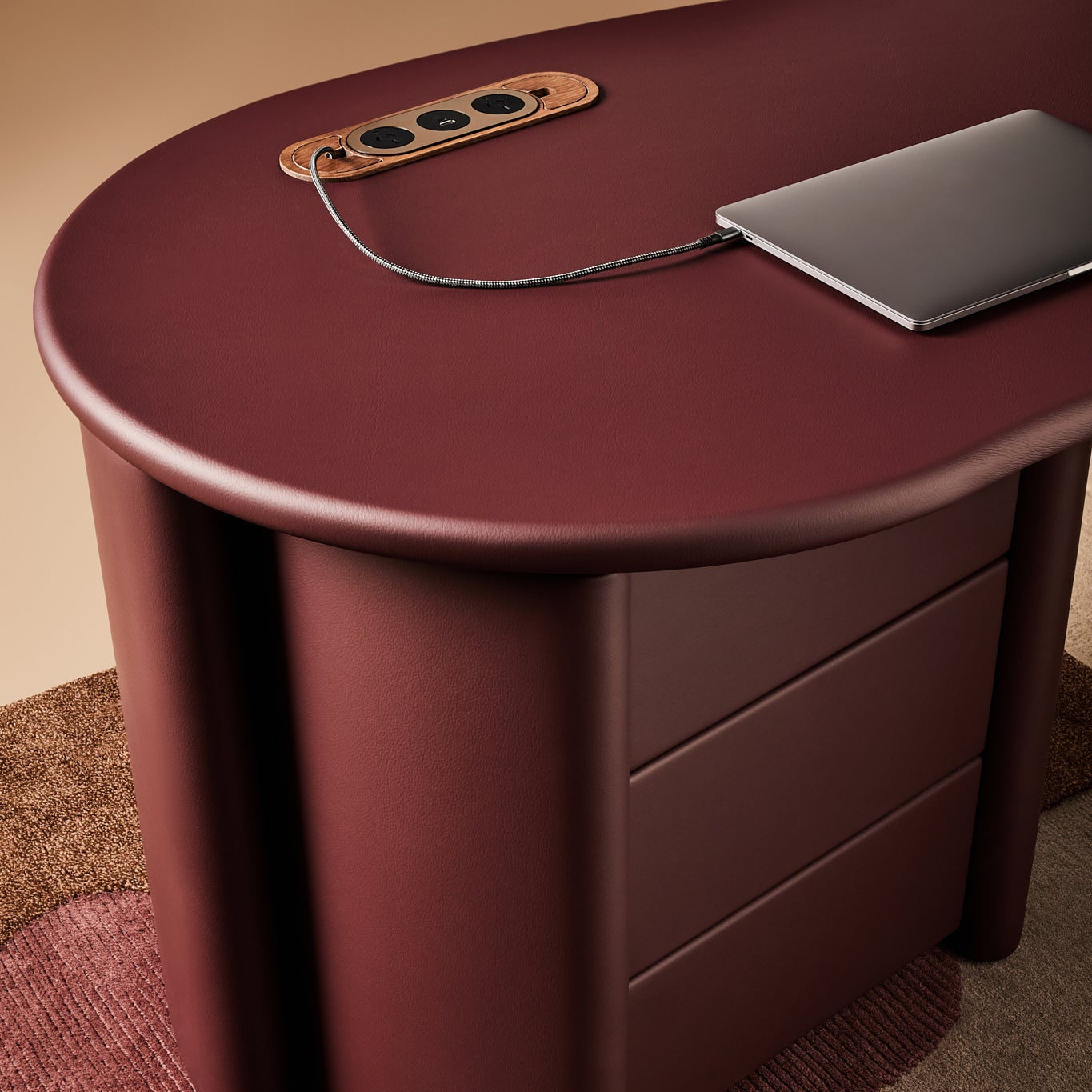 Saddle Organic Leather Desk