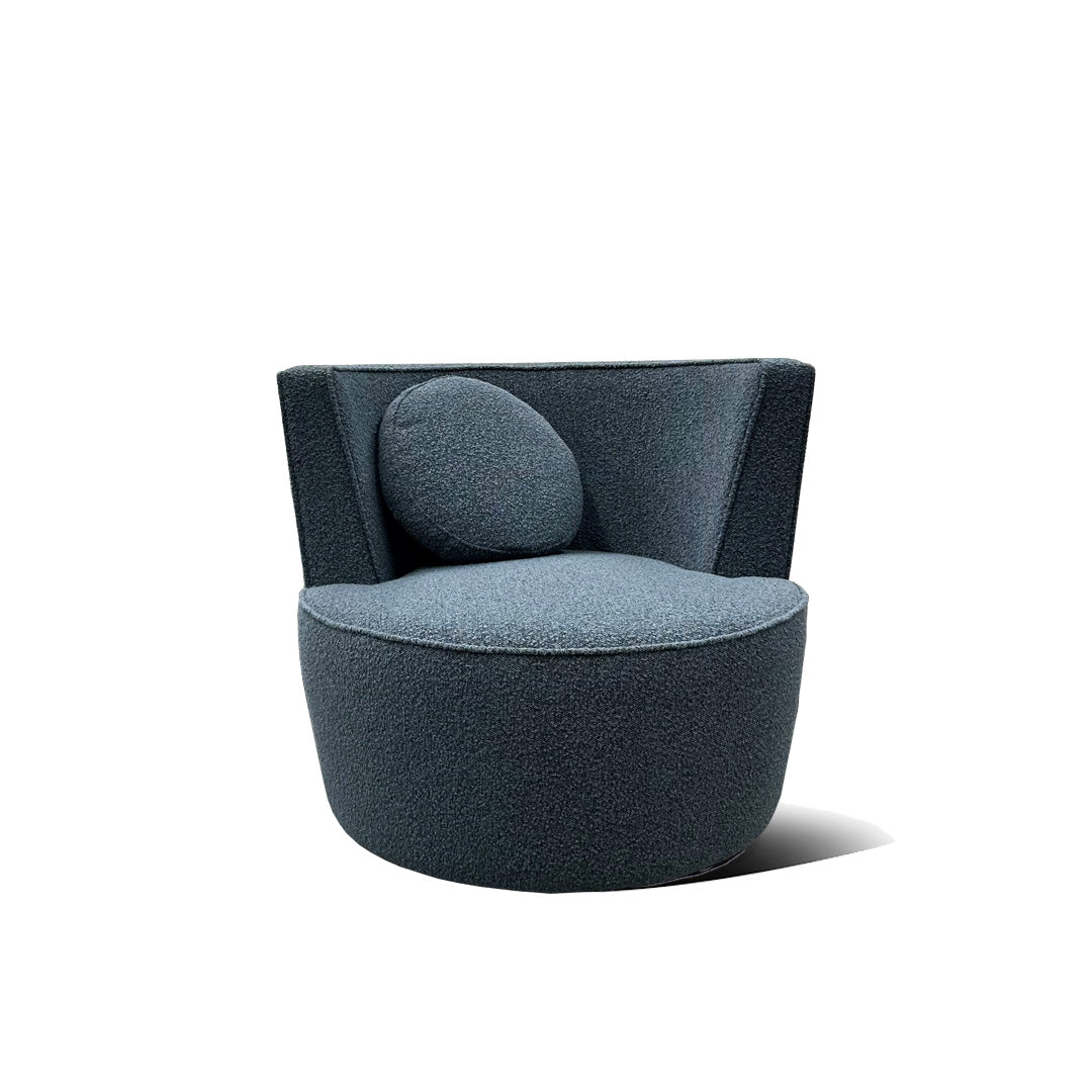 Sapphire Swivel - Ocean Blue Tweed - Zuster Furniture