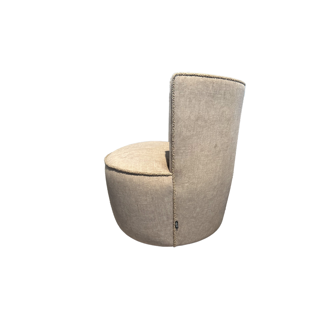 Sapphire Small Swivel - Buckwheat Suede Cloth