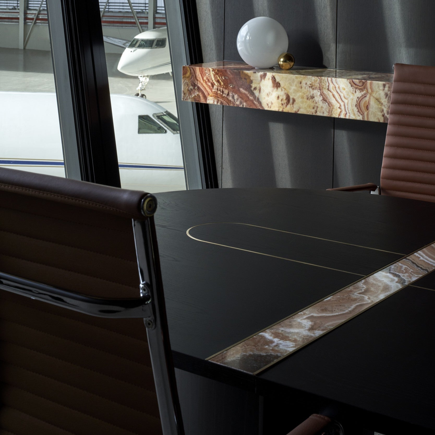 Custom Contour Boardroom Table- Melbounre Jet Base