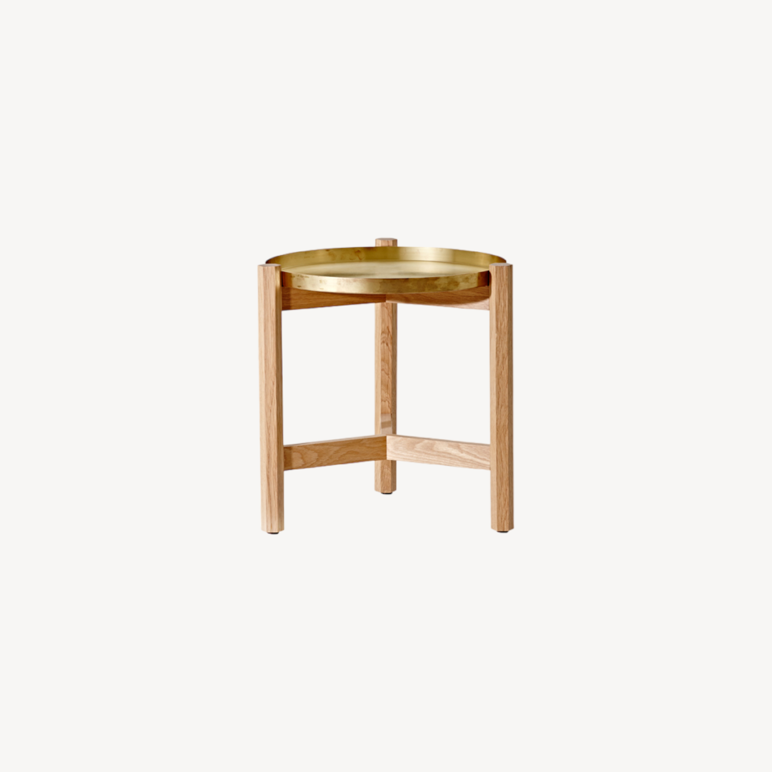 Tribute Lamp Table With Brass Top - Zuster Furniture