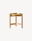 Tribute Lamp Table With Brass Top - Zuster Furniture
