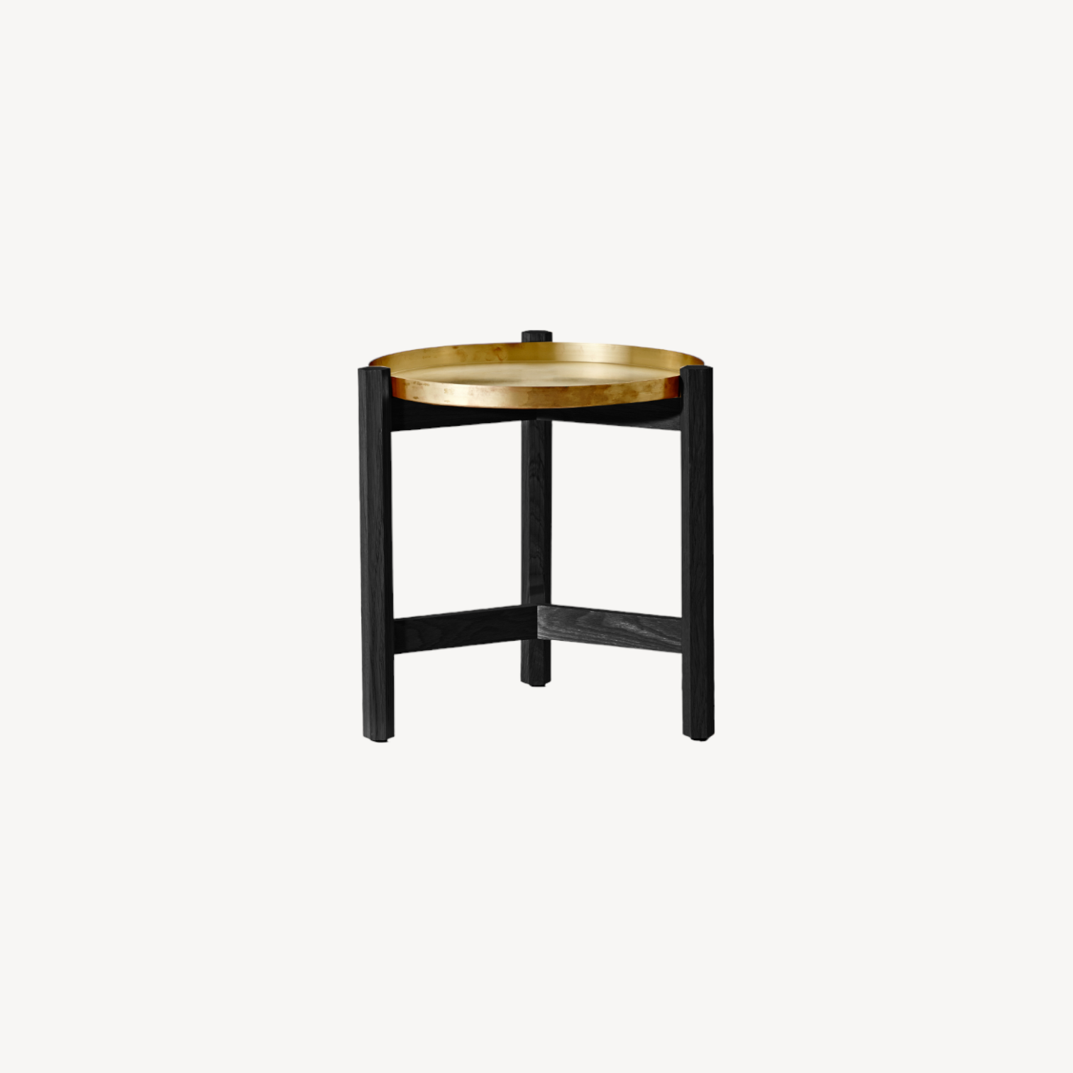 Tribute Lamp Table With Brass Top - Zuster Furniture