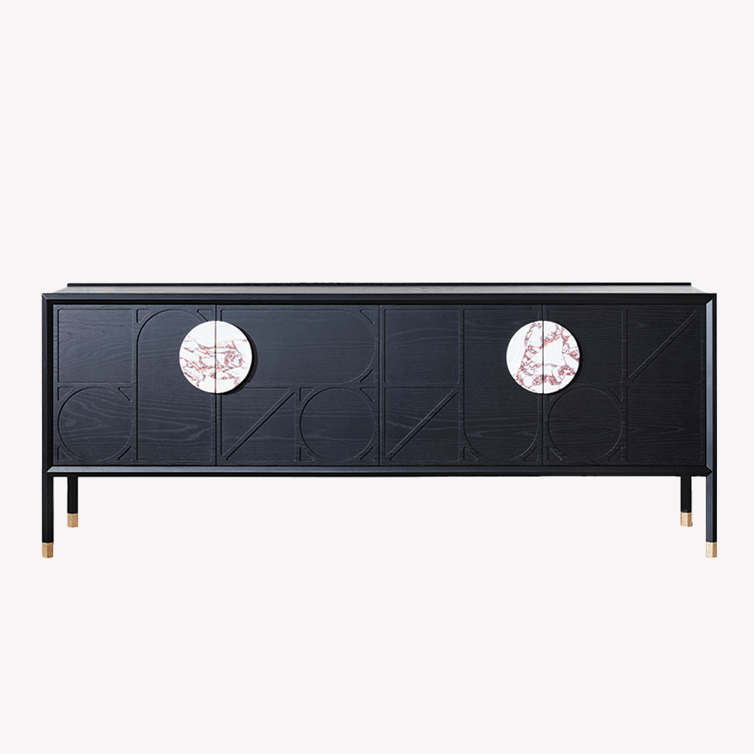 Tapestry Buffet with Marble Handles