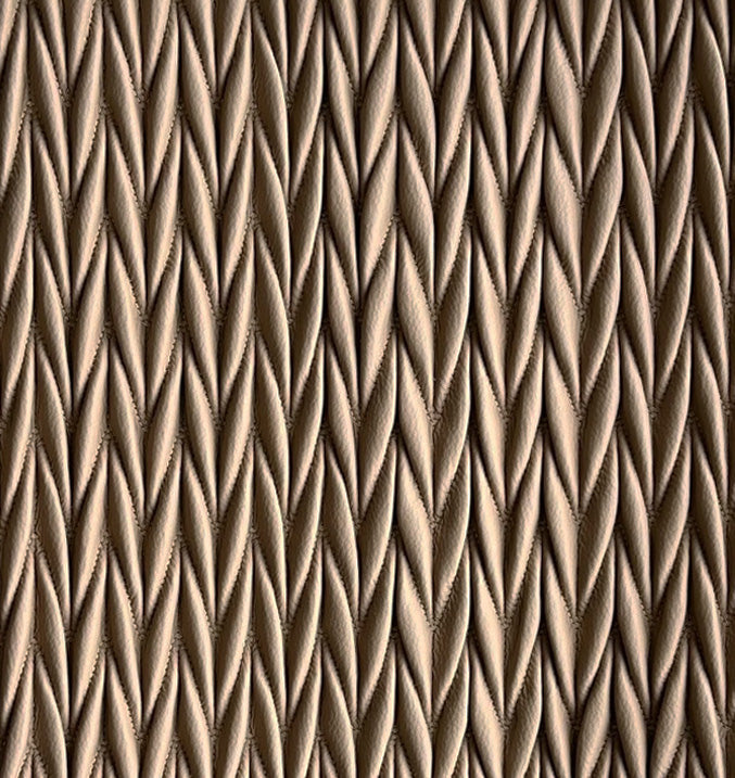 Walnut Faux Leather Ribbon Stitch - Zuster Furniture
