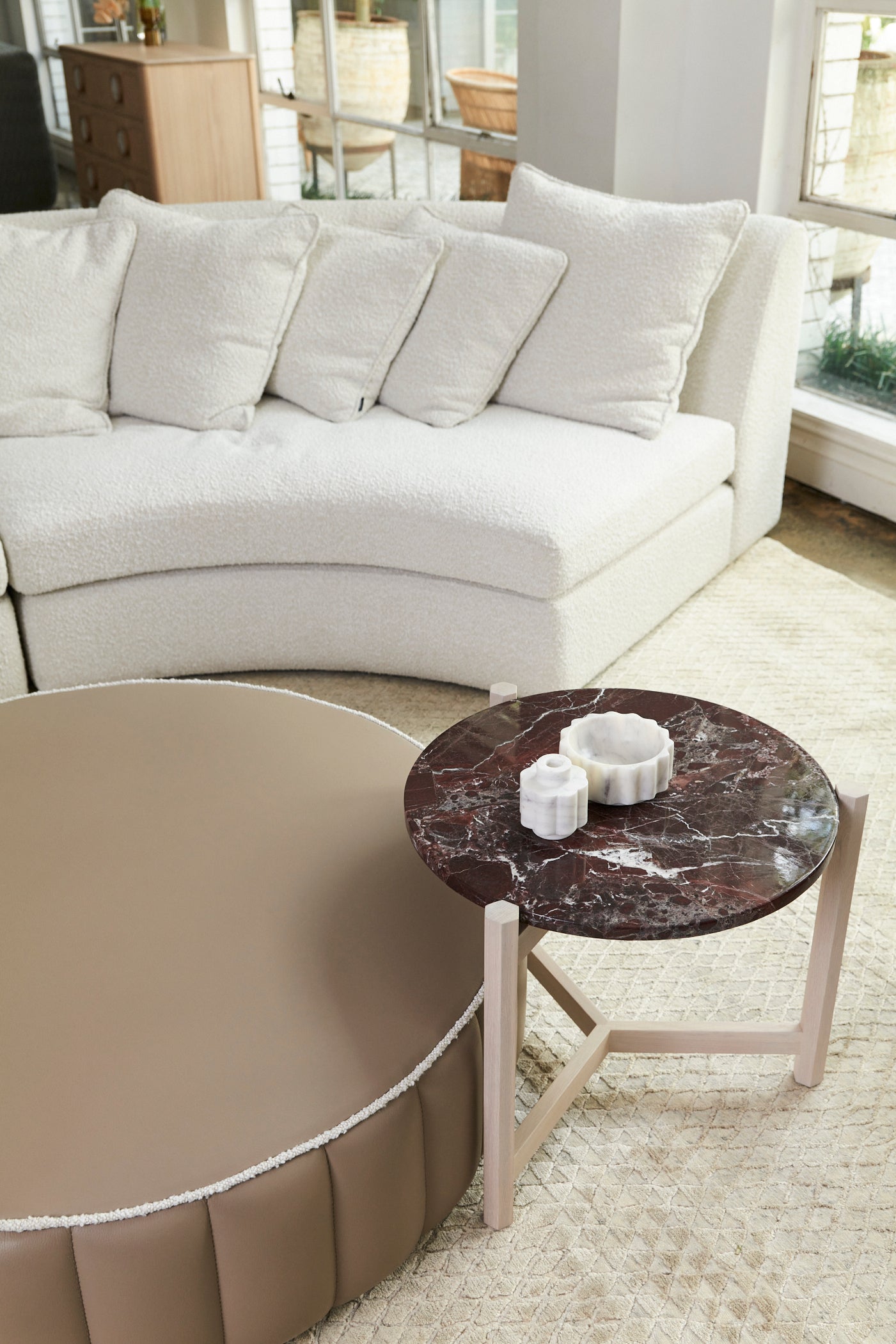Flow Circular Sofa with Ottoman - Zuster Furniture