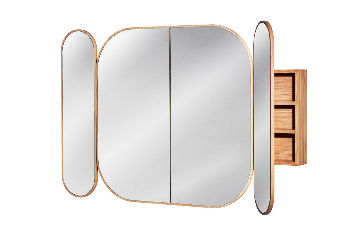 ISSY Blossom Triple Mirror with Shaving Zuster Furniture
