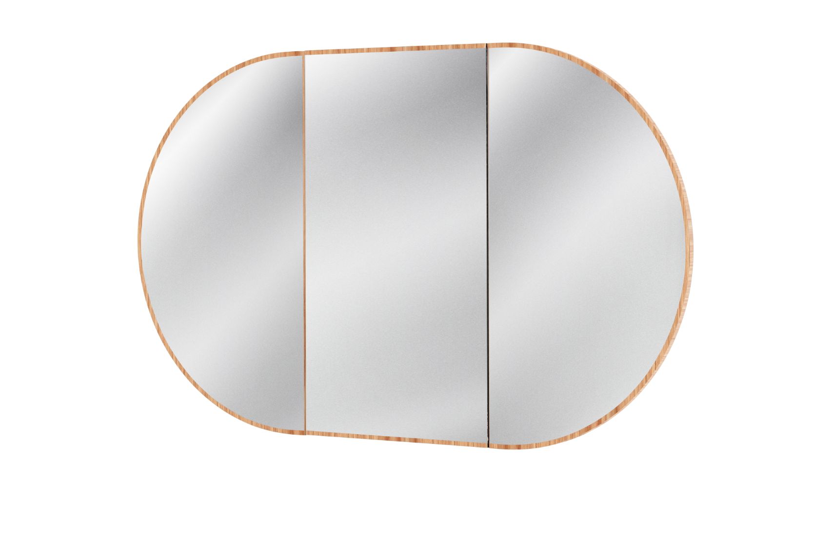 ISSY Halo Triple Mirror with Shaving Cabinet - Zuster Furniture