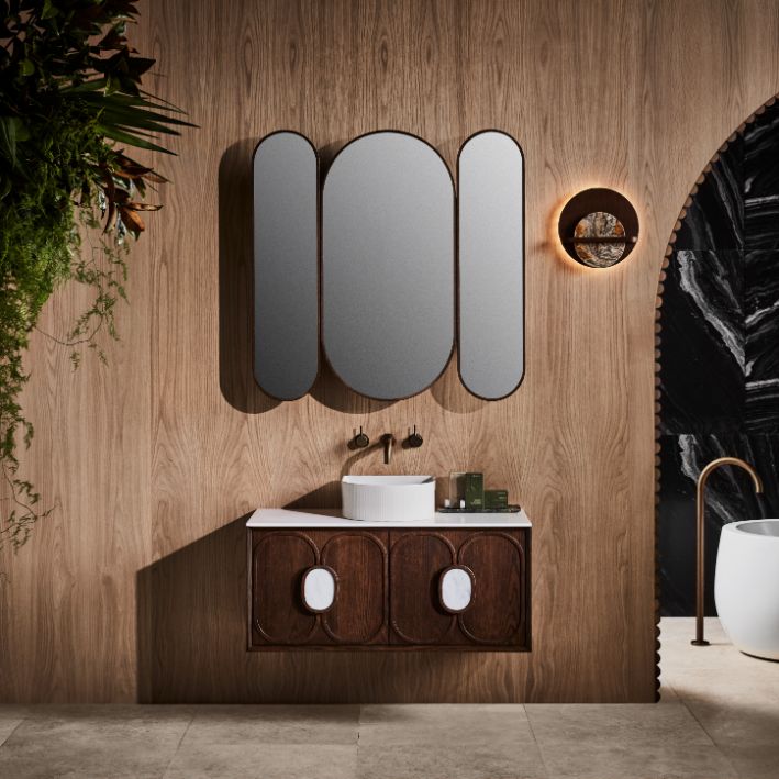ISSY Blossom Triple Mirror with Shaving Cabinet - Zuster Furniture