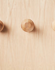 Zuster Woodturned Wall Hooks - Set of Three - American Oak - 50% OFF