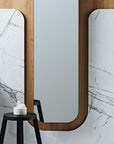 ISSY Z1 Ballerina Tall Oval Mirror with Shaving Cabinet 450x1800 - Zuster Furniture
